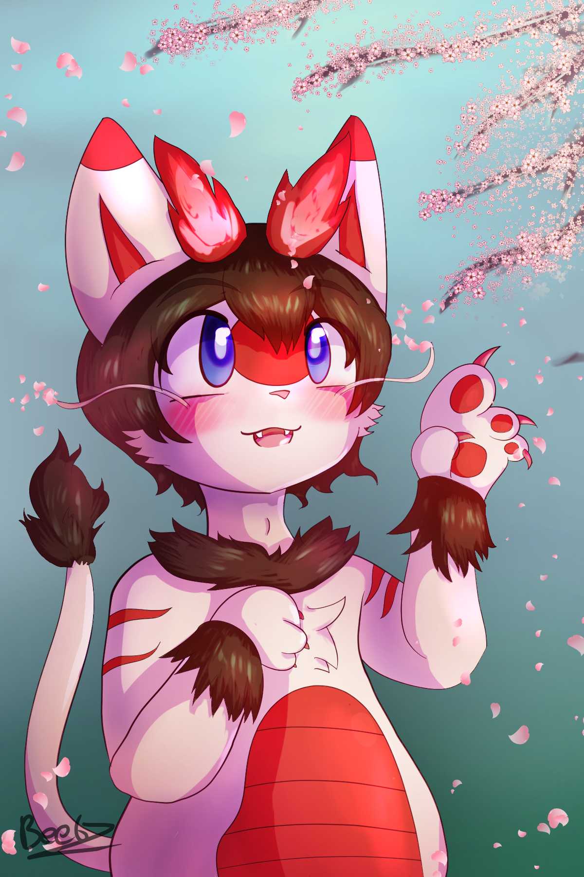 3Kaho Art Trade Staring at Cherry Blossom.DLqK xQ5